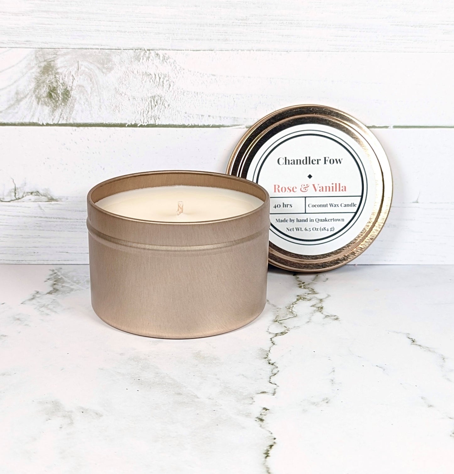 Rose & Vanilla 6.5 Oz Tin Candle