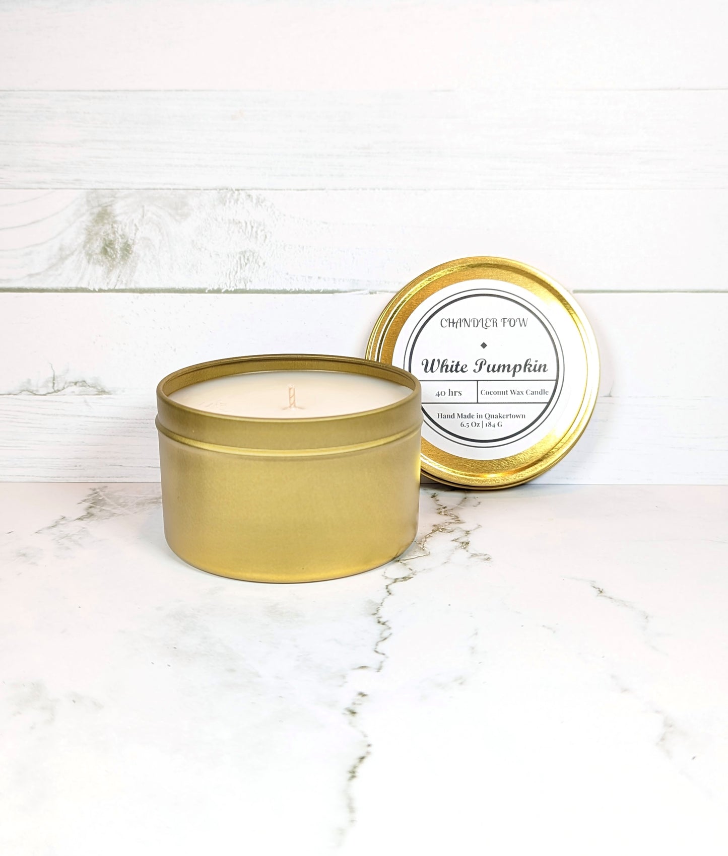 White Pumpkin 6.5 Oz Tin Candle