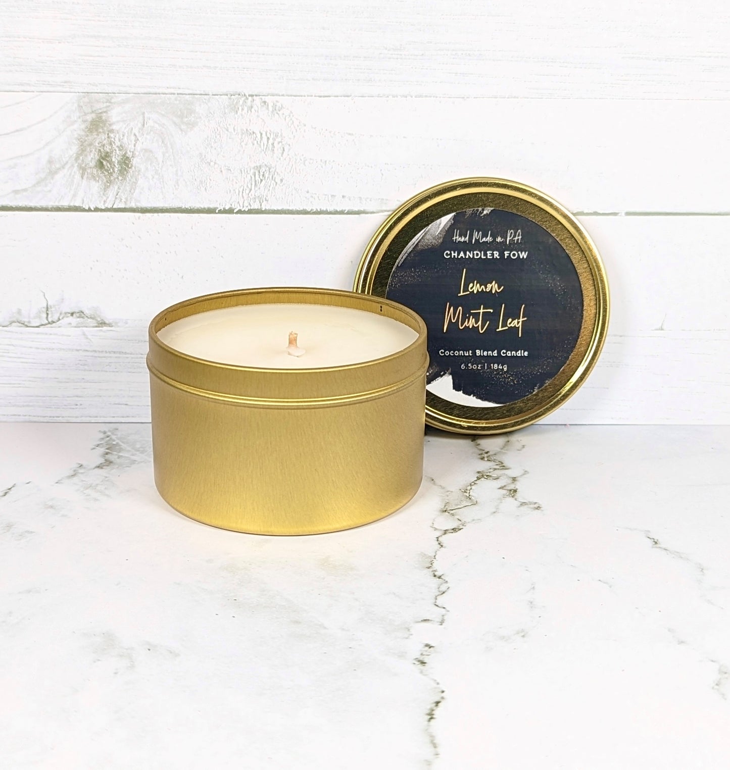 Lemon Mint Leaf 6.5 Oz Tin Candle