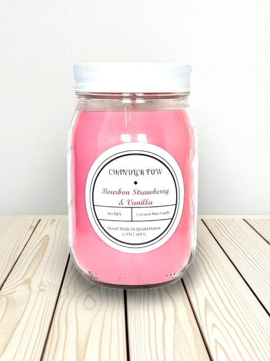 Bourbon Strawberry & Vanilla 13 Oz Candle