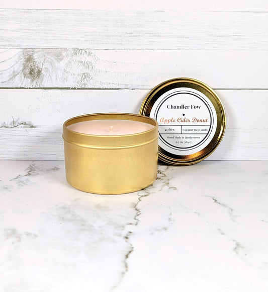 Apple Cider Donut 6.5 Oz Tin Candle