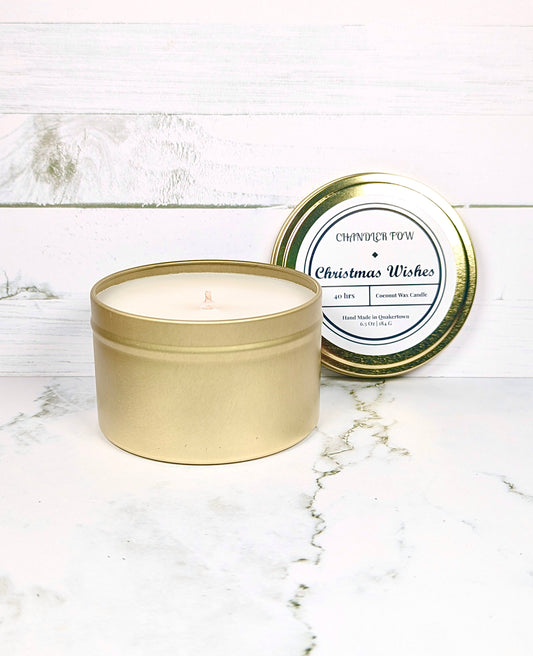 Christmas Wishes 6.5 Oz Tin Candle
