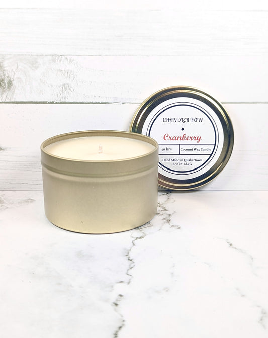 Cranberry 6.5 Oz Tin Candle