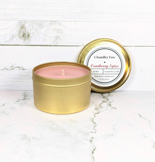 Cranberry Spice 6.5 Oz Tin Candle