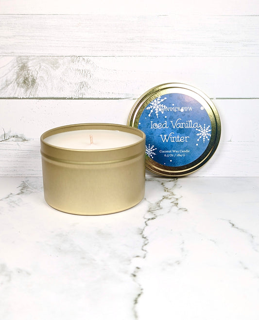 Iced Vanilla Winter 6.5 Oz Tin Candle