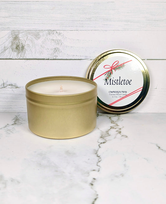 Mistletoe 6.5 Oz Tin Candle