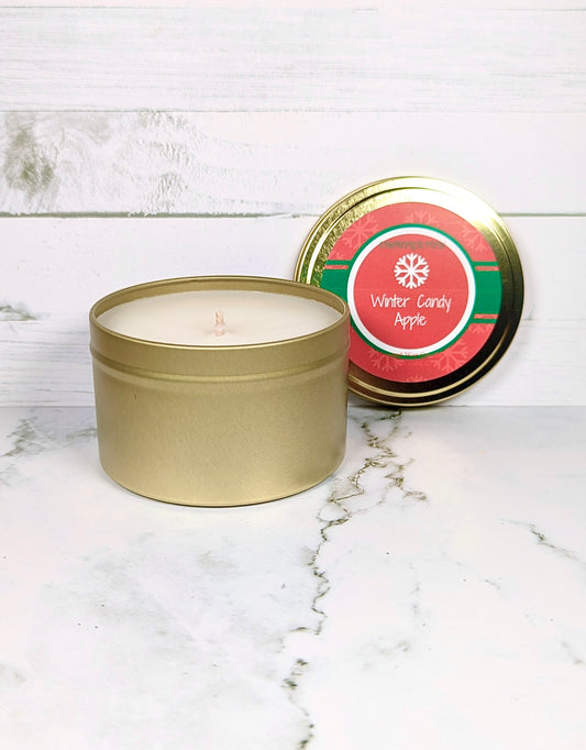Winter Candy Apple 6.5 Oz Tin Candle